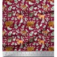 thumbnail image 1 of Soimoi Rayon Fabric Kangaroo,Elephant & Lion Animal Fabric Prints by Yard 56 Inch Wide, 1 of 3
