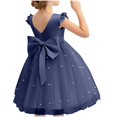 thumbnail image 4 of Jusqu'à 30 % de Rabais, Robe Bouffante en Maille Unie à la Mode, Tenue de Spectacle Formelle, Tissu en Maille, Coupe Confortable, Robe de Fête pour Fille, Occasion Formelle, Tenue de Soirée Stylée Facile à Porter/100 % Polyester, Bleu, 4 of 9