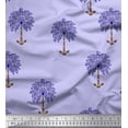 thumbnail image 1 of Soimoi Japan Crepe Satin Fabric Tree Block Printed Craft Fabric by The Yard 42 Inch Wide, 1 of 4