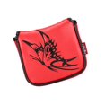 thumbnail image 4 of fastboy Universal Golf Mallet Putter Cover Square Headcover Magnetic Closure Guard Butterfly Red, 4 of 9