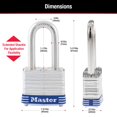 thumbnail image 3 of Laminated Keyed-Alike Padlocks, 1-9/16 In. Long-Shackle, 3-Pk. - 3TRILF, 3 of 6