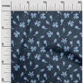 thumbnail image 2 of oneOone Velvet Blue2 Fabric Floral Retro Sewing Craft Projects Fabric Prints By Yard 58 Inch Wide, 2 of 5