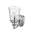 thumbnail image 1 of HomeRoots Mae Transitional 1-Light Chrome Sconce Clear Glass Bath, 1 of 1