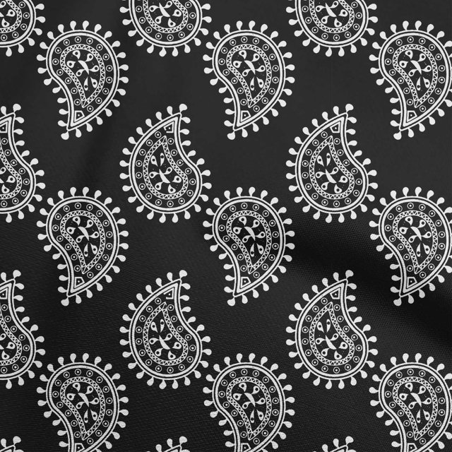 oneOone Polyester Lycra Black Fabric Block Craft Projects Decor Fabric Printed By The Yard 56 Inch Wide