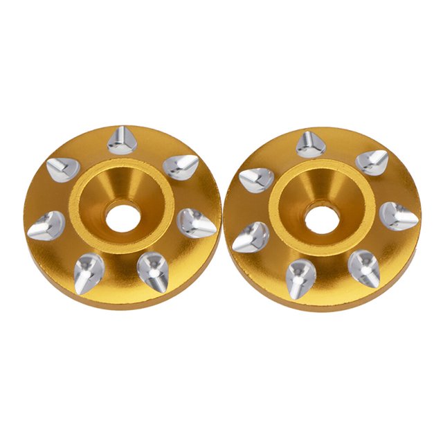 2 Pieces RC Car Gasket Sturdy Practical Tail Protection Spacer Useful Creative Tail Gaskets Replacement for 1/10 Off-road Car golden