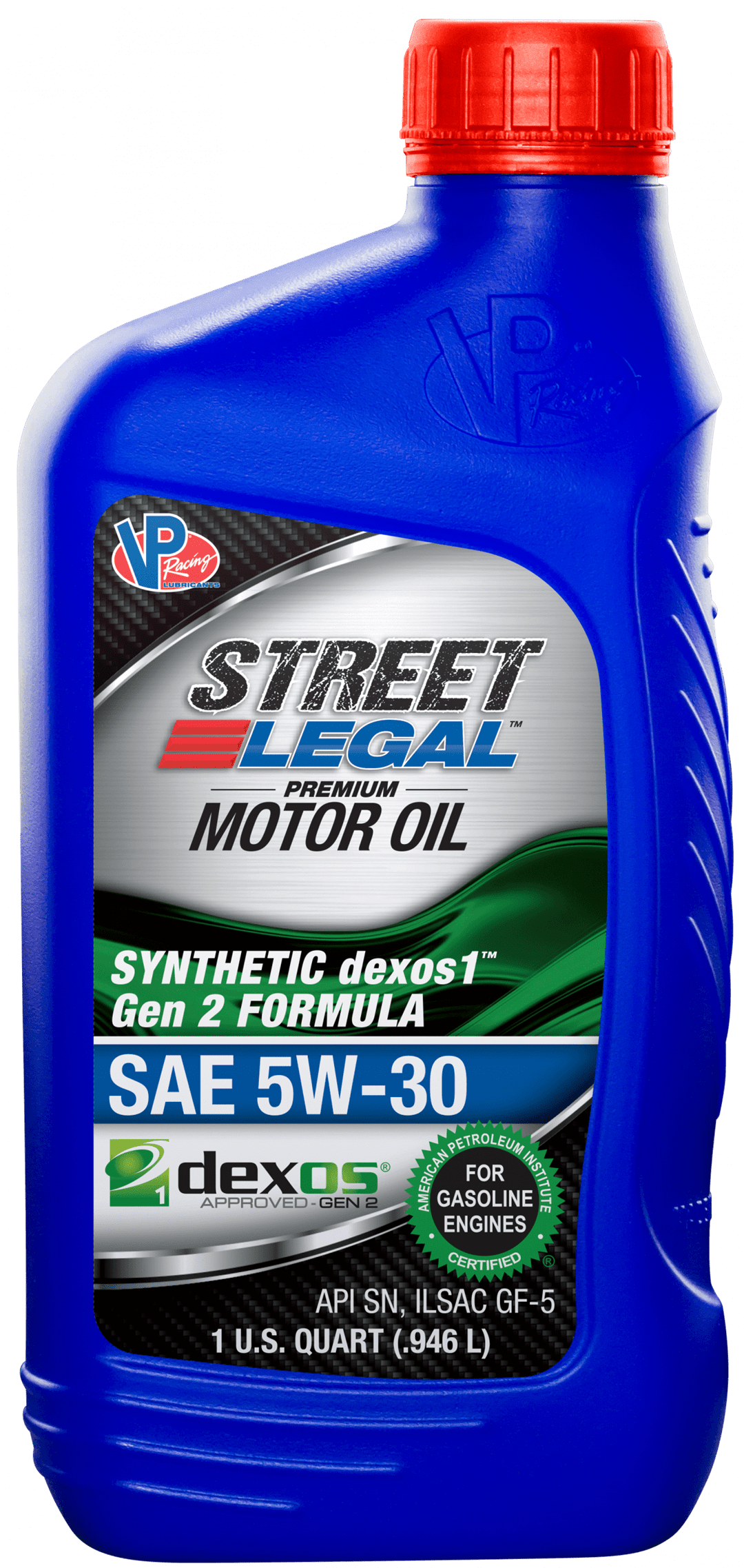 VP Racing Fuels Oil VP3953543 Street Legal; SAE 5W-30; Synthetic; 1 Quart Bottle; Single