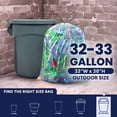 thumbnail image 3 of Plasticplace 32-33 Gallon Recycling Bags &acirc;?? 0.8 Mil &acirc;?? Clear Drawstring Garbage Can Liners &acirc;?? 33" x 38" (100 Count), 3 of 7