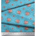 thumbnail image 3 of Soimoi Poly Georgette Fabric Leaves & Floral Artistic Print Sewing Fabric Yard 42 Inch Wide, 3 of 5