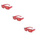 thumbnail image 3 of kurtrusly Monture Rectangulaire Légère Protection pour Style à la Mode Matériaux PC Lunettes Monture Rouge 3 Ensembles, 3 of 6