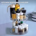 thumbnail image 4 of Rotating Organizer Transparent Double Layer 360° Rotatable Kitchen Seasonings Rack Makeup Holder Lazy Susan Turntable, 4 of 7