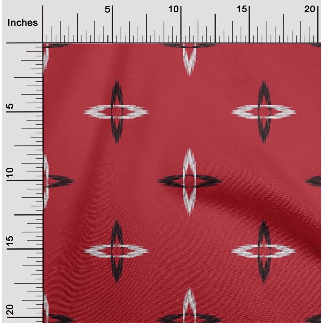 oneOone Georgette Viscose Fabric Arrow Ikat Fabric Prints By Yard 42 Inch Wide