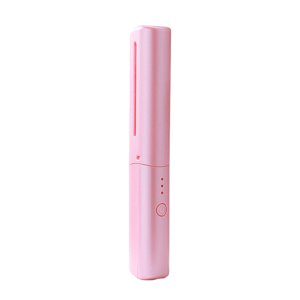 ziyahi Ceramics Fast Heating New Rechargeable Mini Hair Straightener All Hair Types Professional Styling pink