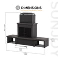 thumbnail image 4 of Sunjoy Cheminée à bois Cheminée d'extérieur en acier noir mat avec cheminée, porte-bûches, outil de cheminée et housse en PVC, 4 of 9