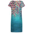 thumbnail image 5 of SMihono Robe d'Été Bohème pour Femmes Grande Taille Robes à Manches Courtes Mode Fleurs Imprimées Taille Robe d'Été Col en V Longueur Genou, 5 of 5