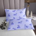 thumbnail image 3 of Erosebridal Afro Wild Animal Coverlet Set Twin, Blue Leopard Cheetah Print Bedding Set 2pcs, 3 of 5