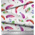 thumbnail image 3 of Soimoi Velvet Fabric Flowers & Feather Print Fabric by Yard 58 Inch Wide, 3 of 3