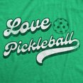 thumbnail image 2 of T-shirt Drôle pour Femmes Love Pickleball, Pickle Ball Rétro, T-Shirt Graphique pour Dames (Vert Chiné - Love Pickleball) - 3TG, 2 of 3
