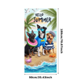 thumbnail image 1 of Bright Colors Hello Summer Dog Banner Tropical Design Beach Theme for Summer Party Outdoor Decoration Beach Events, 1 of 4