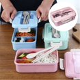 thumbnail image 1 of Lunchbox Insulated Lunchbox Cutlery Set Portable Lunchbox Student Lunchbox Fresh Preserved Lunchbox With Cutlery Set Portable Lunchbox Sealed Lunchbox Student Compartmentalised, 1 of 9