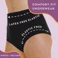 thumbnail image 4 of Wearever Culottes d'Incontinence pour Femmes Réutilisables, Contrôle Maximal de la Vessie, Culottes pour Soins Féminins, Lot de 3, 4 of 10
