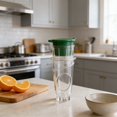 thumbnail image 1 of Manual Citrus Juicer Hand Press Squeezer for Lemons Oranges Limes, Green Yellow Plastic, Portable Compact Handheld Fruit Press, Dishwasher Safe, 1 of 6