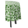 thumbnail image 3 of Vargottam Indoor/OutdoorRoundTablecloth 58 InchRoundTablecloth Imperméable à l'eau PatioTableTable, Spring/SummerTableCovers Pour Backyard CircularTable/Bbqs/Picnic -Green & White, 3 of 8