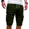 thumbnail image 1 of LSLJS Men's Sport Pure Color Bandage Casual Loose Sweatpants Drawstring Shorts Pant, 1 of 5