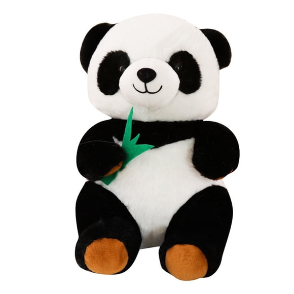 Jouet en Peluche 25 cm Poupée panda Ourson à Câliner Poupée panda Noir et Blanc Noël pour Garçons 3-6 Ans Cadeau