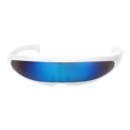thumbnail image 2 of Mirrored Futuristic Eyewear Supplies White Frame Blue Mirrored, 2 of 6