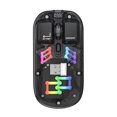 thumbnail image 1 of Graflsoa Souris Sans Fil Transparente à Double Mode H118 avec Éclairage RVB, 2,4 G+Bluetooth, 1600 Dpi Réglable, Couverture Magnétique, Charge USB‐C, Batterie 400 mAh, Commutateur Silencieux, 11 Modes d'Éclairage,, 1 of 7