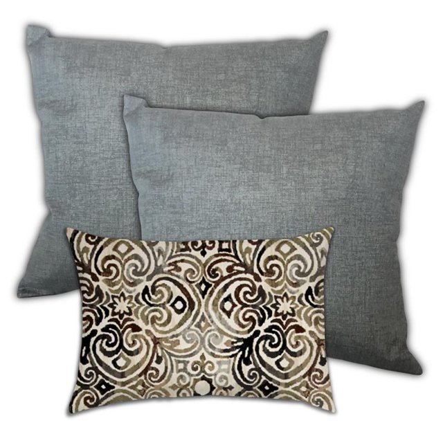 Joita Shadows la Nuit Coussins d'Extérieur en Polyester Gris (Lot de 3)