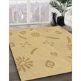 thumbnail image 3 of Ahgly Company Tapis de Zone Carré Lavable en Machine Orange Doré, 7 Pieds Carré, 3 of 7