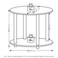 thumbnail image 2 of Furinno Turn-N-Tube Simple Design 2-Tier Round Wooden Coffee Table, Amber Pine, 2 of 6