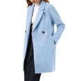 thumbnail image 4 of INSPIRE CHIC Manteau Mi-Long pour Femme à Double Boutonnage, Raglan, à Revers, à Manches Longues, 4 of 7