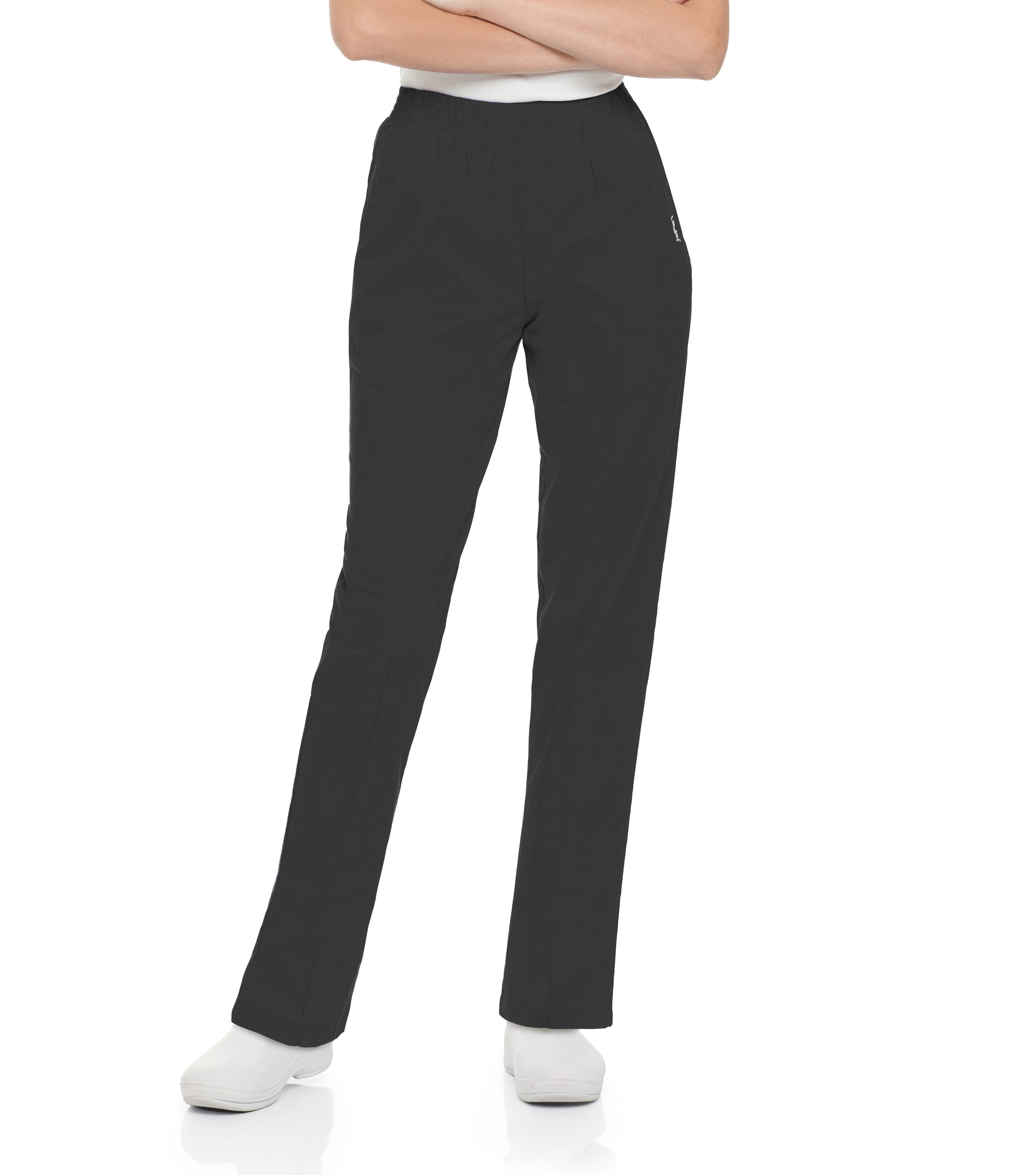 Landau Essentials Women's Relaxed Fit Scrub Pants, Black, 1 Count