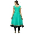 thumbnail image 2 of Bimba Flaired Net Anarkali Dress Solid Kurta Kurti Indian Tunic Custom Clothing, 2 of 4