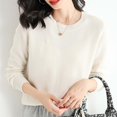 thumbnail image 2 of Duoif Chandails pour Femmes Chandails Légers Tendance pour Femmes Manches Longues Col Rond Léger Doux Tricoté Chandail Blouse Tricotée Chandails pour Femmes Hauts pour Femmes Blanc P, 2 of 5