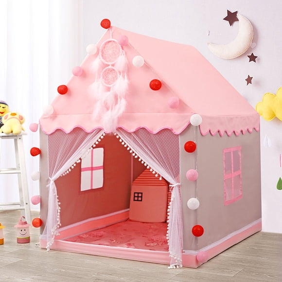 Indoor/Outdoor Fairy Princess Castle Tent Pink Kids Large Playhouse Tent Kids Play Tent Princess Castle Pink Play Tent House