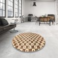 thumbnail image 3 of Ahgly Company Indoor Rectangle Abstract Sun Yellow Checkered Area Rugs, 3' x 5', 3 of 6