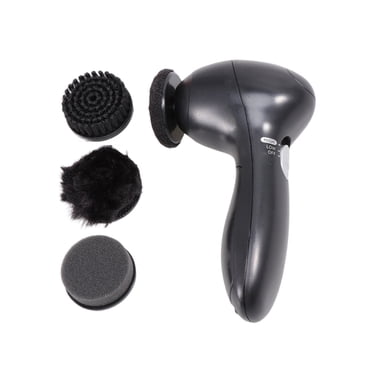Handheld Electric Shoes Scrubber Shoes Polish Kit Battery Operated Shoes Cleaning Brush Shoes Polisher Portable Leather Shoes Care Tools for Women and Men (without Battery)