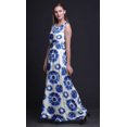thumbnail image 4 of Bimba Robe Longue Maxi Teinture sur Nœuds pour Femme à Col Rond Imprimée pour Fête - Medium, 4 of 5