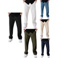 thumbnail image 3 of FOCUSNORM Men's Tapered Joggers Lightweight Drawstring Elastic Waist Solid Color Athletic Workout Pants Trousers, 3 of 9