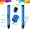 thumbnail image 3 of TEMOGU-Sunfuny 3D Pen, 3-Dimensional Printing Pen with OLED Screen 16.4ft＆PCL Filament Refills, Works with PLA/ABS/PCL, Stylo 3D Printer Pencil Drawing Craft Kit, Gift Halloween for Kids Adult (Blue,, 3 of 4