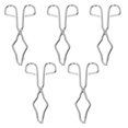 thumbnail image 2 of Stainless Steel Crucible Tongs, Clamp  Holder High Temperature Resistant 5Pcs  Safe Grabbing Handling  For Laboratory For Gold Melting, 2 of 8