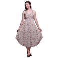 thumbnail image 1 of Bimba Robe Midi de Plage à Imprimé Floral pour Femmes, à Bretelles, pour l'Été, Resort, Très Grande Taille, 1 of 1