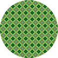 thumbnail image 1 of Ahgly Tapis Rond Lavable en Machine Intérieur Transitionnel Vert, 3 Pieds Rond, 1 of 7