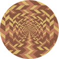 thumbnail image 1 of Ahgly Company Tapis Rond Lavable en Machine Intérieur Transitionnel Acajou Brun, 8 Pieds Rond, 1 of 7