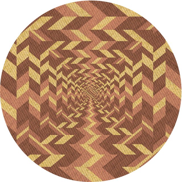 Ahgly Company Tapis Rond Lavable en Machine Intérieur Transitionnel Acajou Brun, 8 Pieds Rond