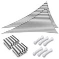 thumbnail image 1 of Yescom 2 Pack 25FT Triangle Sun Shade Sail UV Block Commercial Carpark Pool Camping Playground Outdoor Gray+White, 1 of 10