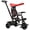 Red, variant on Qaba Kids Tricycle 4 In 1 Trike with Reversible Angle Adjustable Seat Removable Handle Canopy Handrail Belt Storage Footrest Brake Clutch for 1-5 Years Old Red